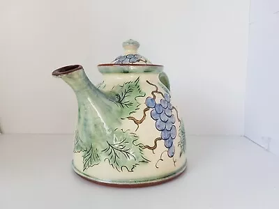 Buy Studio Pottery Slipware Teapot By Lucienne De Mauny • 35£
