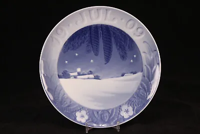 Buy Antique Royal Copenhagen Porcelain China 1909 Annual Christmas Blue Plate #133 • 104.29£