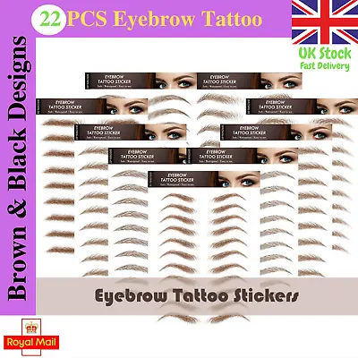 Buy 6D Eyebrows Tattoo Real Look Sticker False Eyebrow Waterproof Stick On Makeup • 2.99£