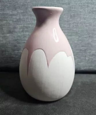 Buy Isaac Mizrahi Loves XO Sienna Pink White Drip Small Vase In Original Box • 15.37£