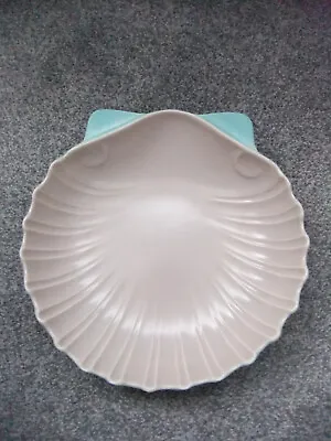 Buy *RARE* Vintage Poole Pottery Large Scallop Sea Shell Bowl Twintone C96 • 23.99£