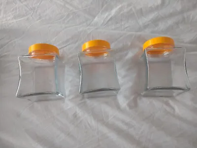 Buy Pasabahce Glass Screw Top Clear Vintage Rectangle Storage Jars - Set Of 3 • 7.99£