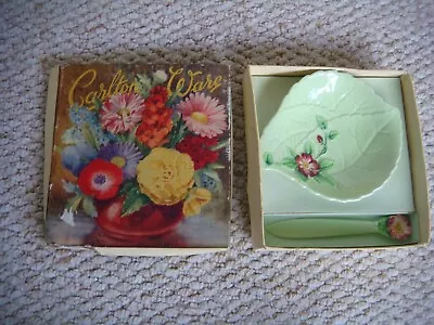 Buy Boxed Wild Rose Green Carlton Ware Butter Dish/Saucer & Knife • 18£