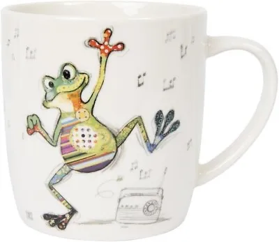 Buy Fine China Mug Freddy Frog Coffee Cup Animal Drawing Design Collectible Gift • 9.50£