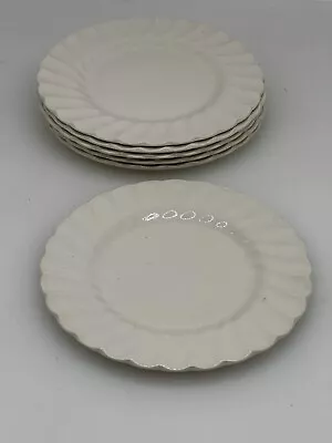 Buy Myott Fine Staffordshire White Swirl Set Of 6 Bread Plates 6” • 23.98£