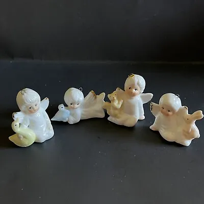 Buy 4 Christmas Around The World Angels W Animals Ornaments Bone China Porcelain  • 19.17£