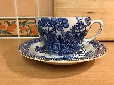 Buy Maling Cetem Ware Large Cup & Saucer - Willow Pattern - 11cm Height • 45£