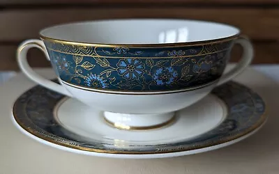 Buy Royal Doulton Carlyle H5018 Pattern Two Handled Soup Coupes / Bowls & Saucers • 12.99£