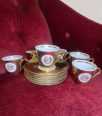 Buy Vintage Teacup Saucer Coffee Set Bondware Fine China Foreign Best Porcelain Gold • 13.99£