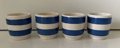 Buy Vintage Cornish Ware 4 Blue And White Egg Cups • 10£