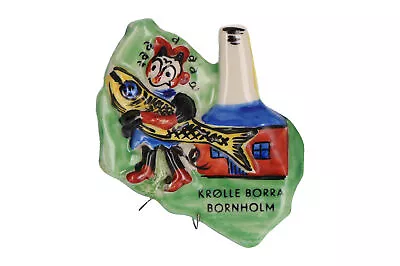 Buy Vintage DANISH POTTERY WALL PLAQUE Krolle Borra Bornholm Scandinavian Troll • 30£