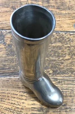 Buy Vintage Silver Plated Riding Boot - Posy Holder ? Pen Holder ? 4 Inches / 100mm • 19.99£