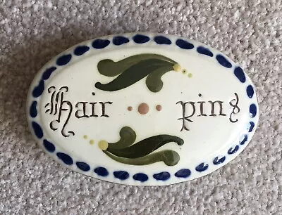 Buy Vintage Longpark Pottery Torquay Ware Lidded Hair Pins Dish Pot • 8£