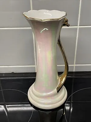 Buy Vintage Burslem Lustreware Jug / Vase Gilt Edged 10” Circa 1950’s • 9.75£