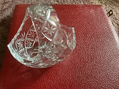 Buy Small Cut Glass Basket Posy Vase/Trinket Pot - 11cm Tall  • 4.50£