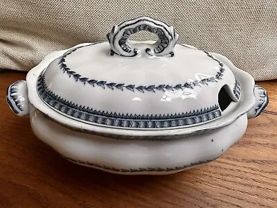 Buy Antique Furnivals Small Soup /Sauce Tureen Dish In Blue & White • 20£