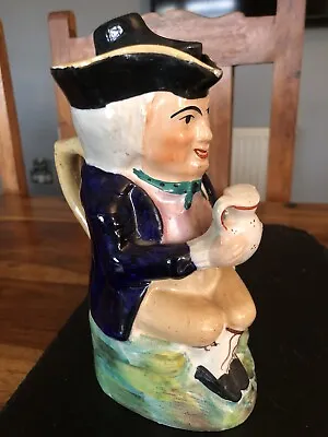 Buy Antique Staffordshire Pottery Toby Jug With Hat… • 32£