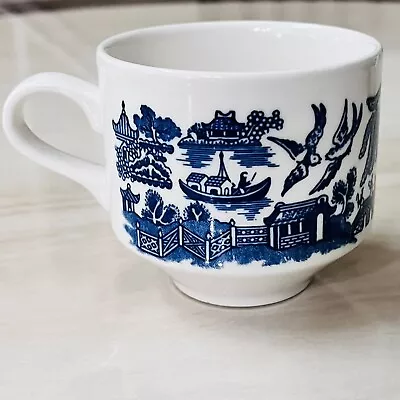 Buy Vintage Churchill Blue Willow China Coffee Tea Cup Mug Made In England • 8.52£