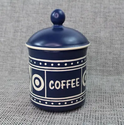 Buy Hornsea Pottery Tobago Blue Coffee Jar 700ml Made In England • 14.99£