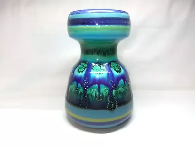 Buy Gouda Faenza Vase Dutch Ceramic Eskaf Plateel Blue Green Model 910 Vintage Flora • 29.99£