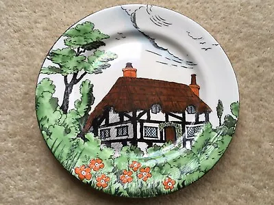 Buy C1920s VINTAGE JOHN MADDOCK&SONS ROYAL VITREOUS THATCH COTTAGE CHINA PLATE • 24.99£