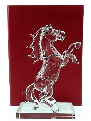 Buy Crystal Clear Horse Glass Pony Home Decor Ornament Free Stand Gift Show Piece  • 11.99£