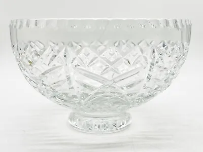 Buy Vintage Cut Glass Crystal Bowl Clear Pedestal Design • 22.99£