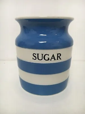Buy Vintage Cornishware Blue White T G Green Sugar Cannister Staffordshire 15cm Aa03 • 34.99£