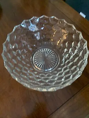 Buy Vintage 10” Fostoria Elegant Glassware American Glass Cube Bowl • 28.41£