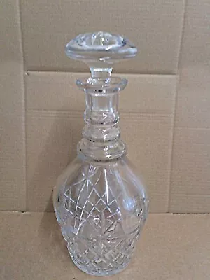 Buy Vintage Three Ring Crystal Cut Glass Decanter Ref/H  10.5  Tall • 15£