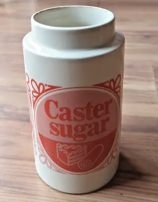 Buy Vintage 1970s Lord Nelson Pottery Caster Sugar Storage Jar Red White No Lid • 9.99£