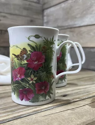 Buy Vintage Spring Tea Coffee Mugs Cups Roy Kirkham Fine Bone China England 1991 🩷 • 23.38£