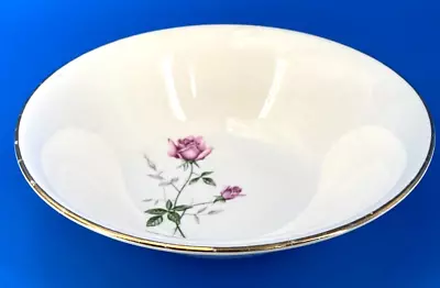 Buy Vintage Bowl With ROSES And Gold Trim 8 1/2 Inch Wide 2 1/2 Inches Tall • 14.34£