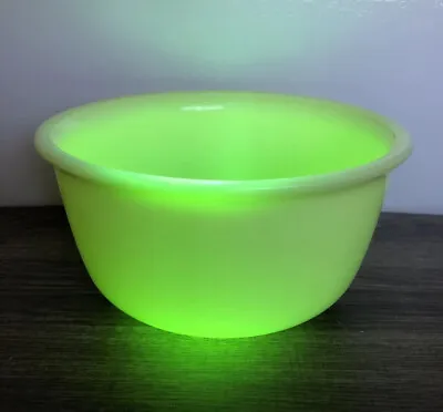Buy Vintage Hamilton Beach 9  Vaseline Uranium Custard Glass Mixing Bowl - Glows GUC • 33.19£