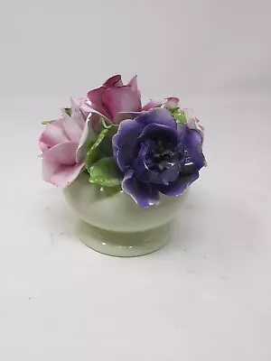 Buy Vintage Thorley Staffordshire English Bone China Roses Flower Pot Ornament  • 8£