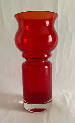 Buy Stunning Riihimaki Tulppaani Red Art Glass Vase By Tamara Aladin. Tulip • 29.99£