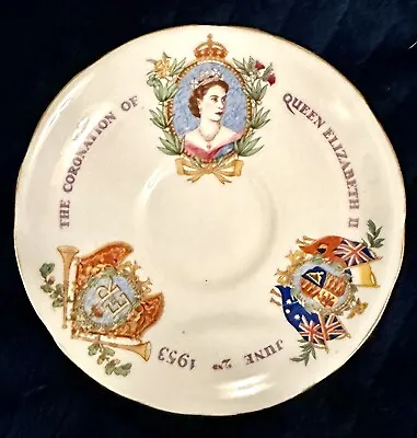 Buy Royal Stafford Bone China Plate Commemorating QUEEN ELIZABETH II CORONATION 1953 • 5£