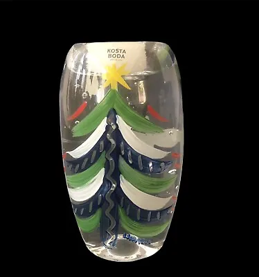 Buy Kosta Boda Christmas Tree Glass Tealight Candle Holder Ulrica Hydman Vallien • 72.03£