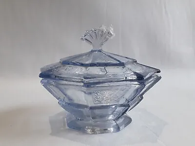 Buy Bagley (Whitby) Blue Glass Dressing Table Pot Small, See Description  • 14£