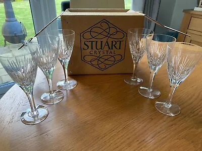 Buy Salisbury Stuart Crystal 6 Small Wine Glasses 16.5cm Tall • 20£