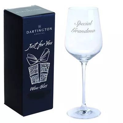 Buy Dartington Crystal Wine Glass - Special Grandma Gift Idea • 14.35£