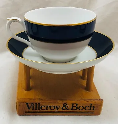 Buy Villeroy & And Boch Heinrich ROYAL BLUE Echt Kobalt Tea Cup And Saucer NEW • 24.99£