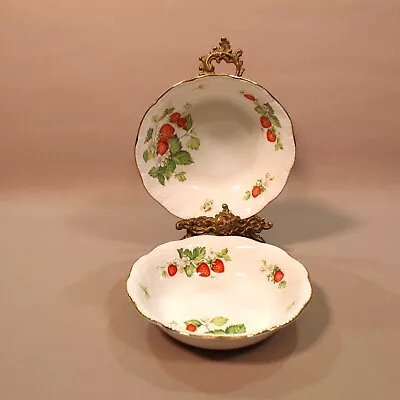 Buy Queens China Virginia Strawberry Cereal Bowls X 2 • 17£
