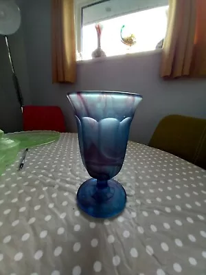 Buy Davidson Blu & Purple Clouded Glass  Vase • 24£