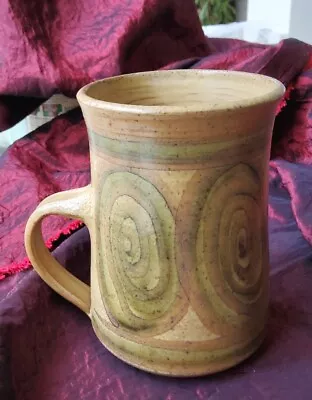 Buy Vintage Alvingham Studio Pottery Brown & Green Tankard Mug 11.5 Cm Tall Vgc 1990 • 9£