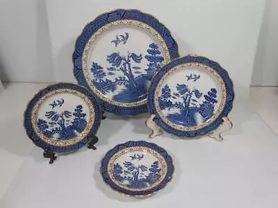 Buy 4 Booths REAL OLD WILLOW Fine China PLATES A8025 Dinner, Salad, Saucers. England • 56.91£
