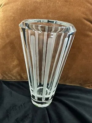 Buy Gorgeous Vera Wang Wedgewood Heavy Crystal Glass Vase. 10 Inches Tall. Signed • 94.84£