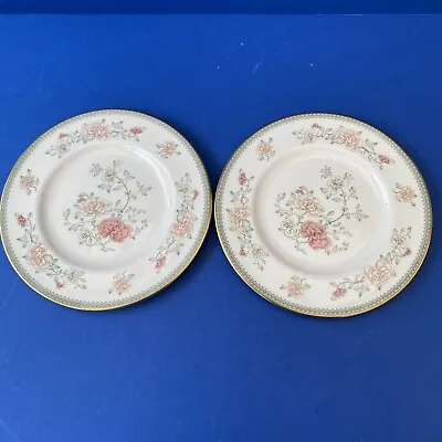 Buy Pair Of Vintage Minton Fine Bone China  Jasmine  8 Inch Starter/Dessert Plates. • 14.99£