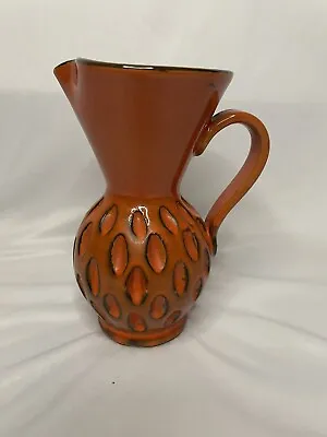 Buy MCM Bitossi Era Raymor Sgraffito Style Italian Pottery Atomic Orange Vase EUC! • 50.18£