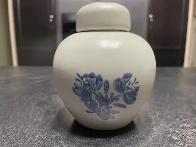 Buy Vintage Pfaltzgraff York Towne Blue Potpourri Holder Ginger Jar Vase Blue Flower • 10.52£